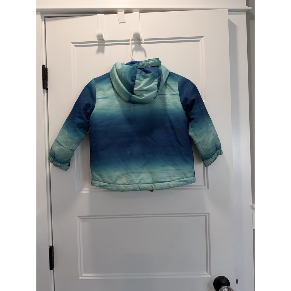 Cat & Jack Toddler Boys 4T Blue Ombre Puffer Jacket Hooded Winter Coat - Picture 4 of 4